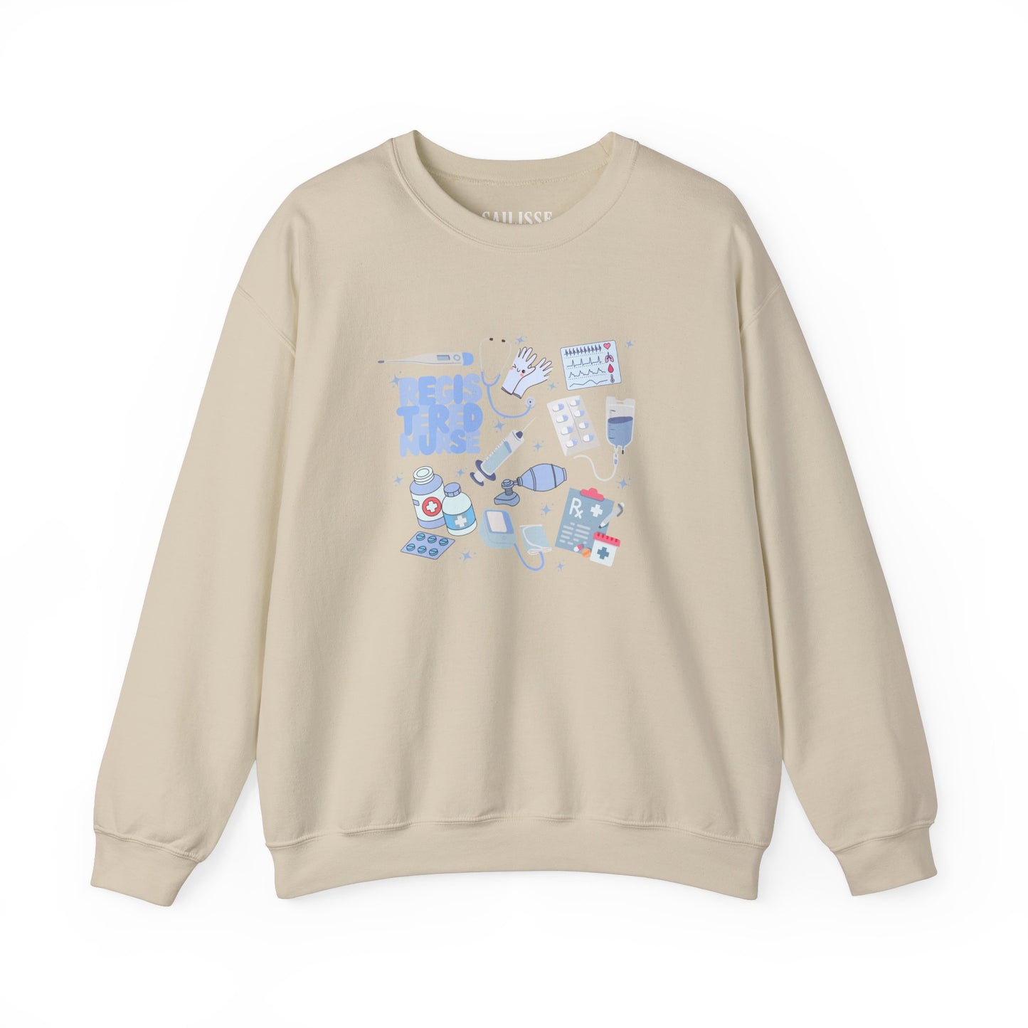 Registered Nurse Doodle Design Crewneck
