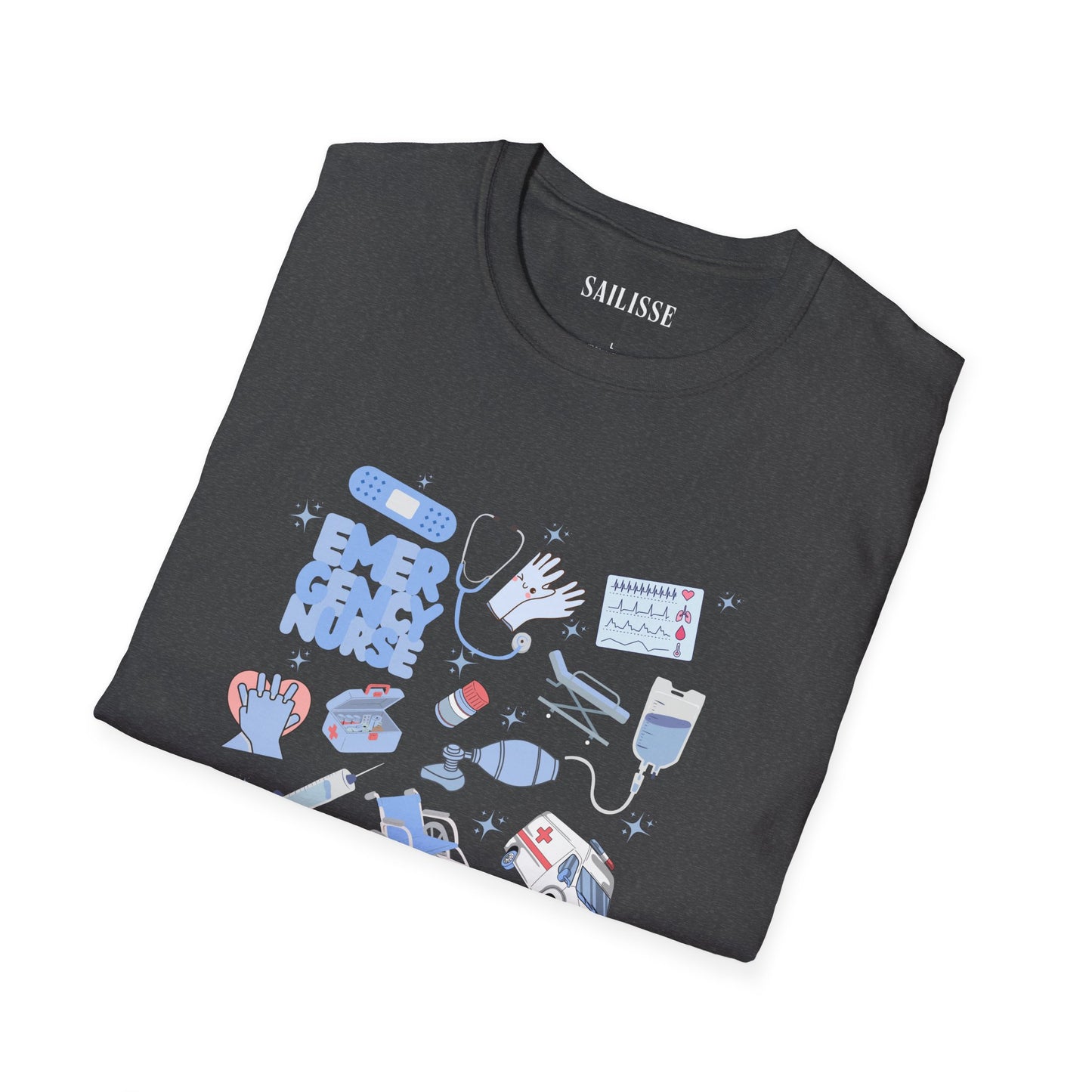 Emergency Nurse Doodle Design Softstyle T-Shirt