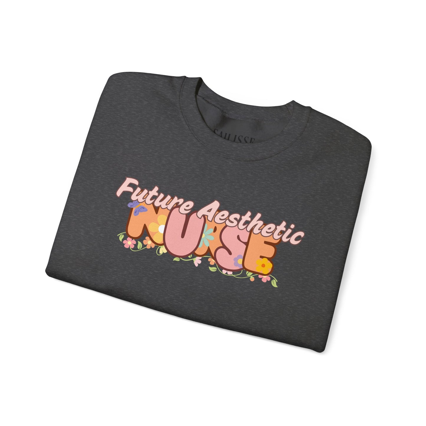 Future Aesthetic Nurse Floral Design Crewneck