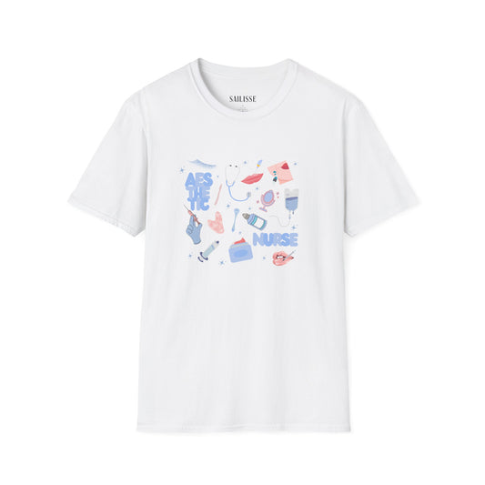 Aesthetic Nurse Doodle Design Softstyle T-Shirt
