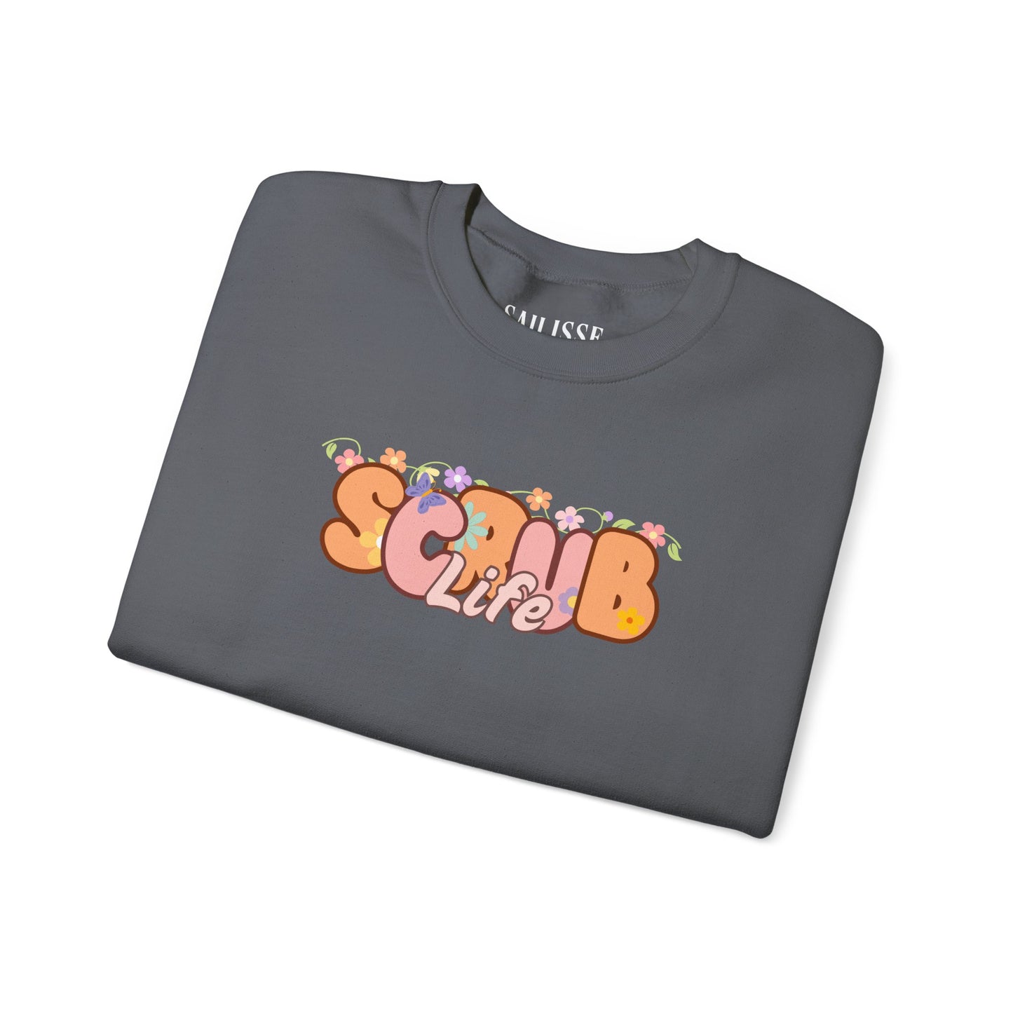 Scrub Life Floral Design Crewneck