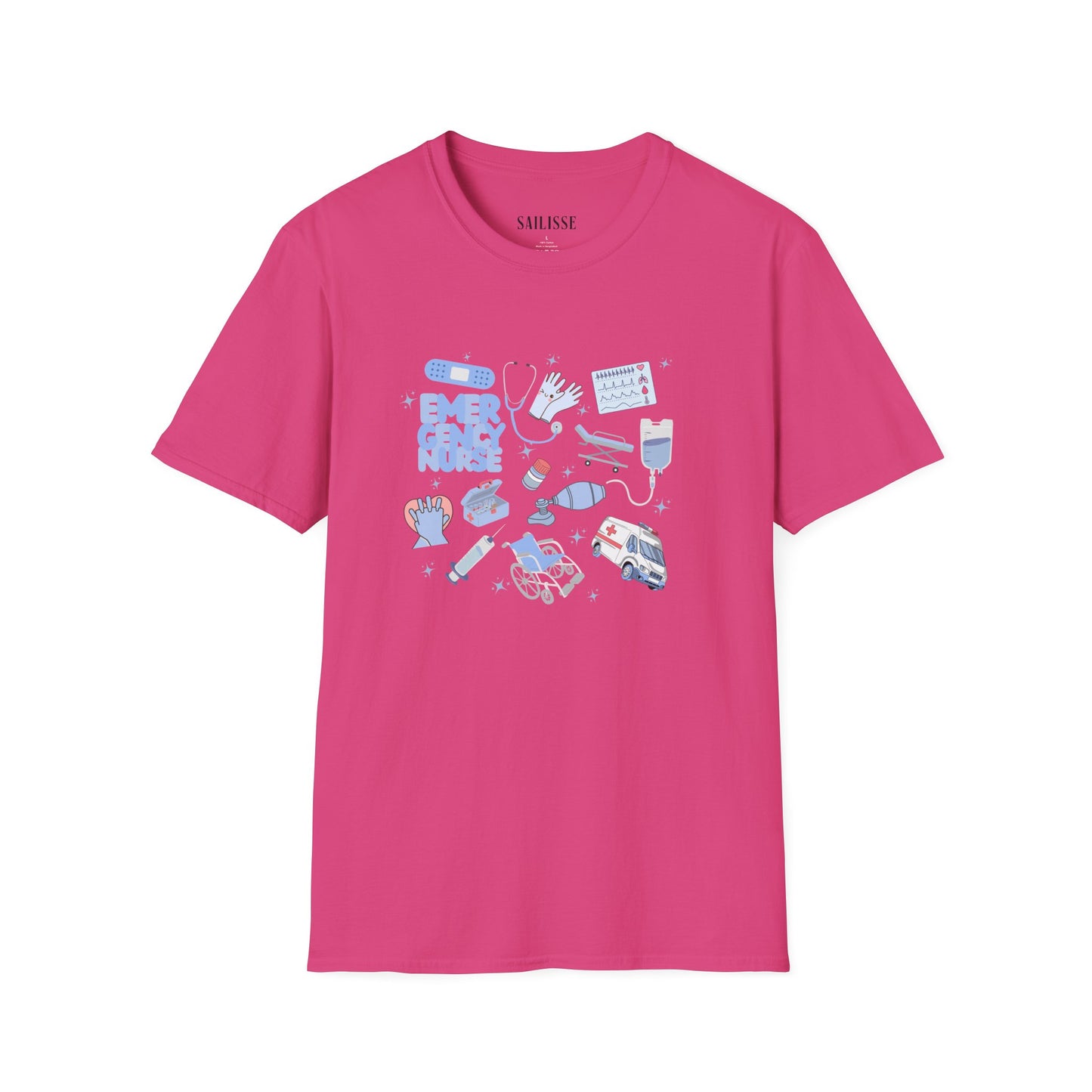Emergency Nurse Doodle Design Softstyle T-Shirt