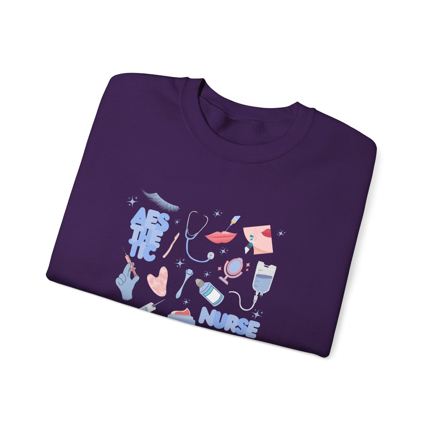 Aesthetic Nurse Doodle Design Crewneck