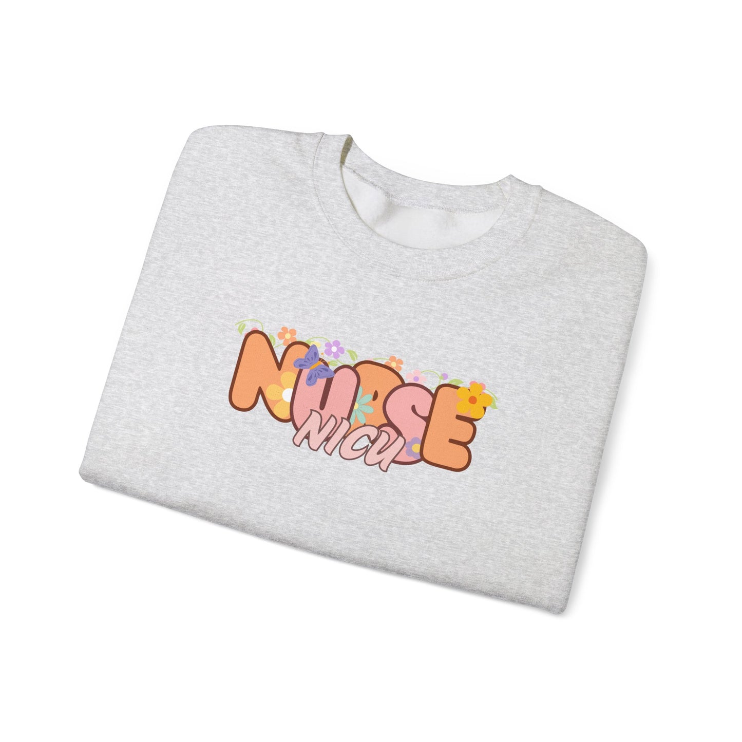 NICU Nurse Floral Design Crewneck