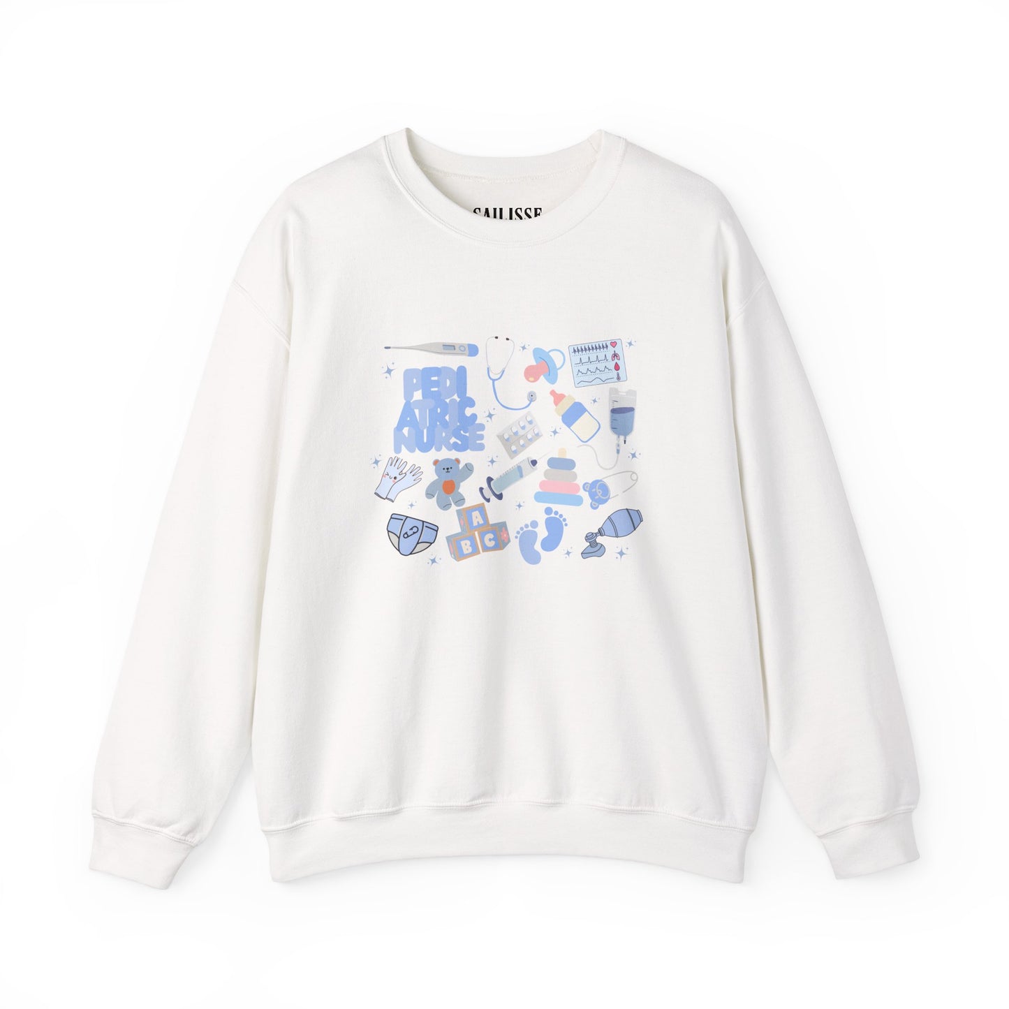Pediatric Nurse Doodle Design Crewneck