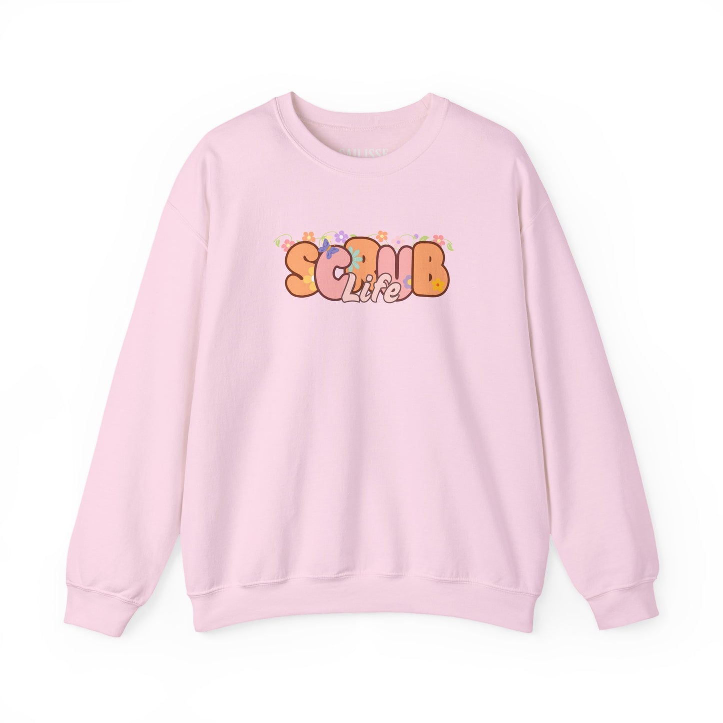 Scrub Life Floral Design Crewneck