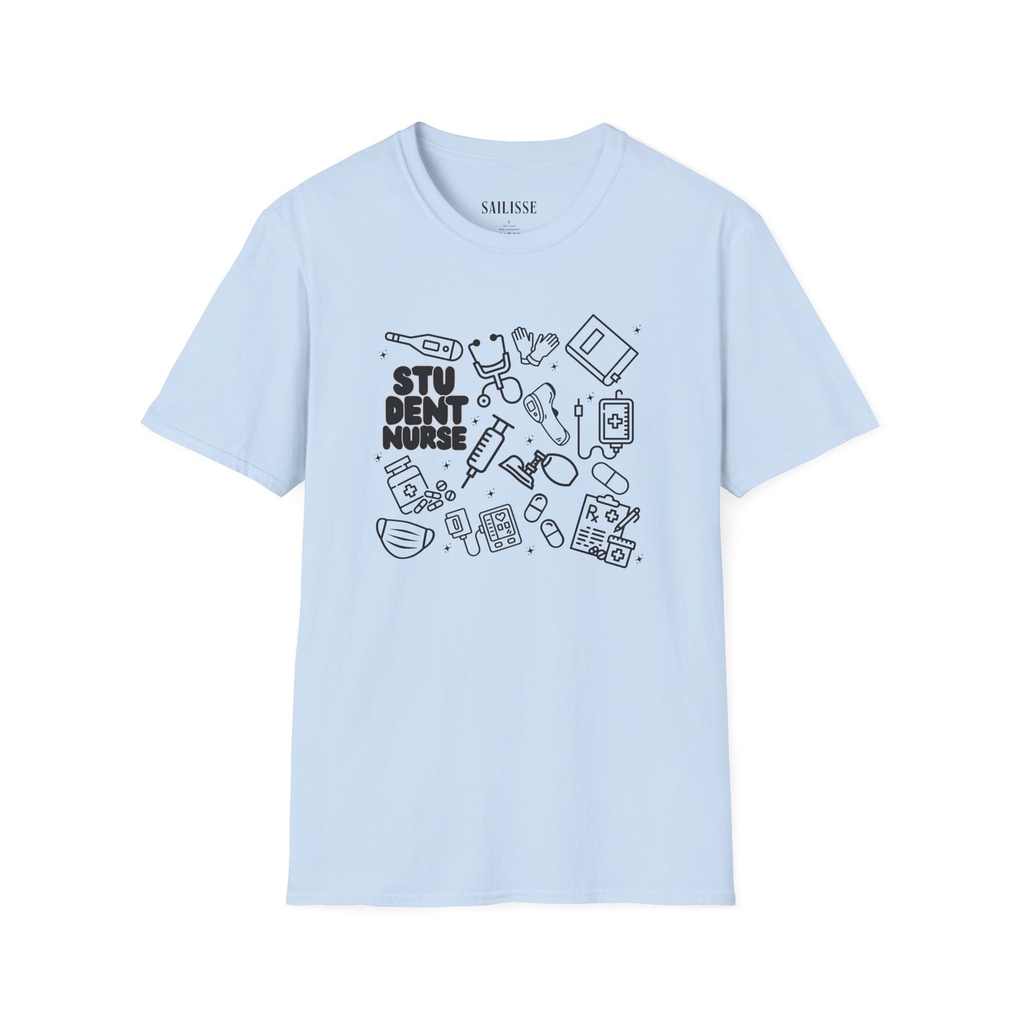 Student Nurse Black Outline T-Shirt