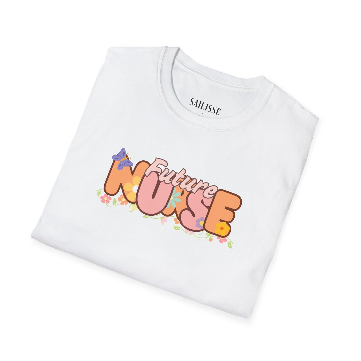 Future Nurse Floral Design Softstyle T-Shirt