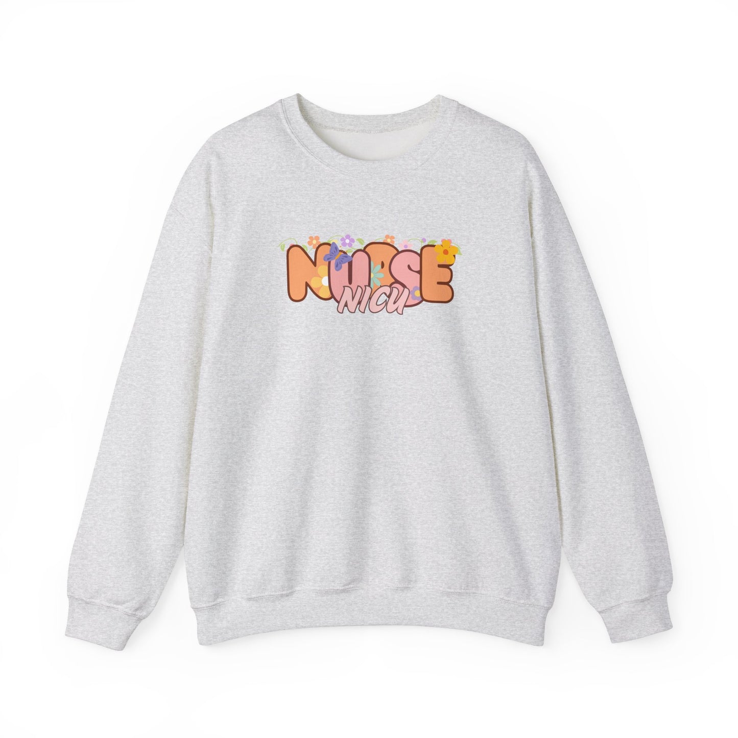 NICU Nurse Floral Design Crewneck