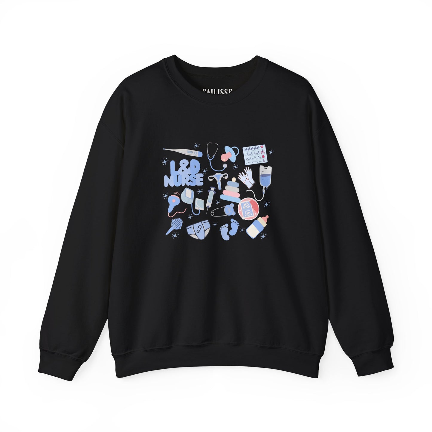 L&D Nurse Doodle Design Crewneck