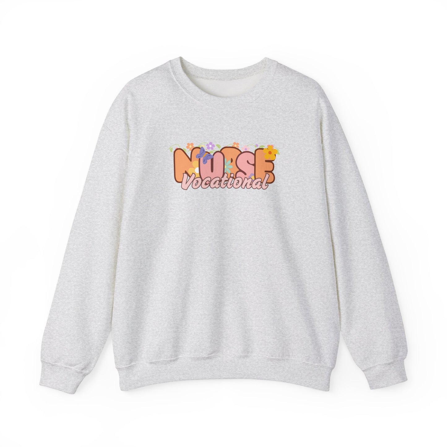 Vocational Nurse Floral Design Crewneck