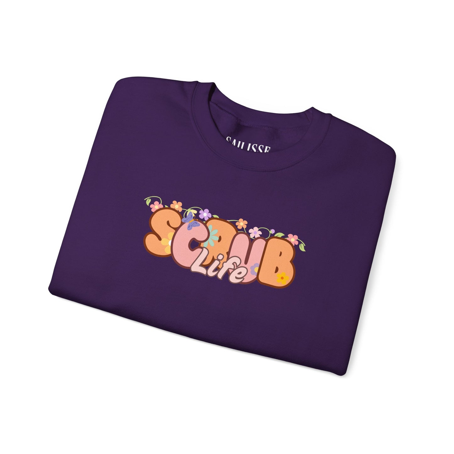 Scrub Life Floral Design Crewneck