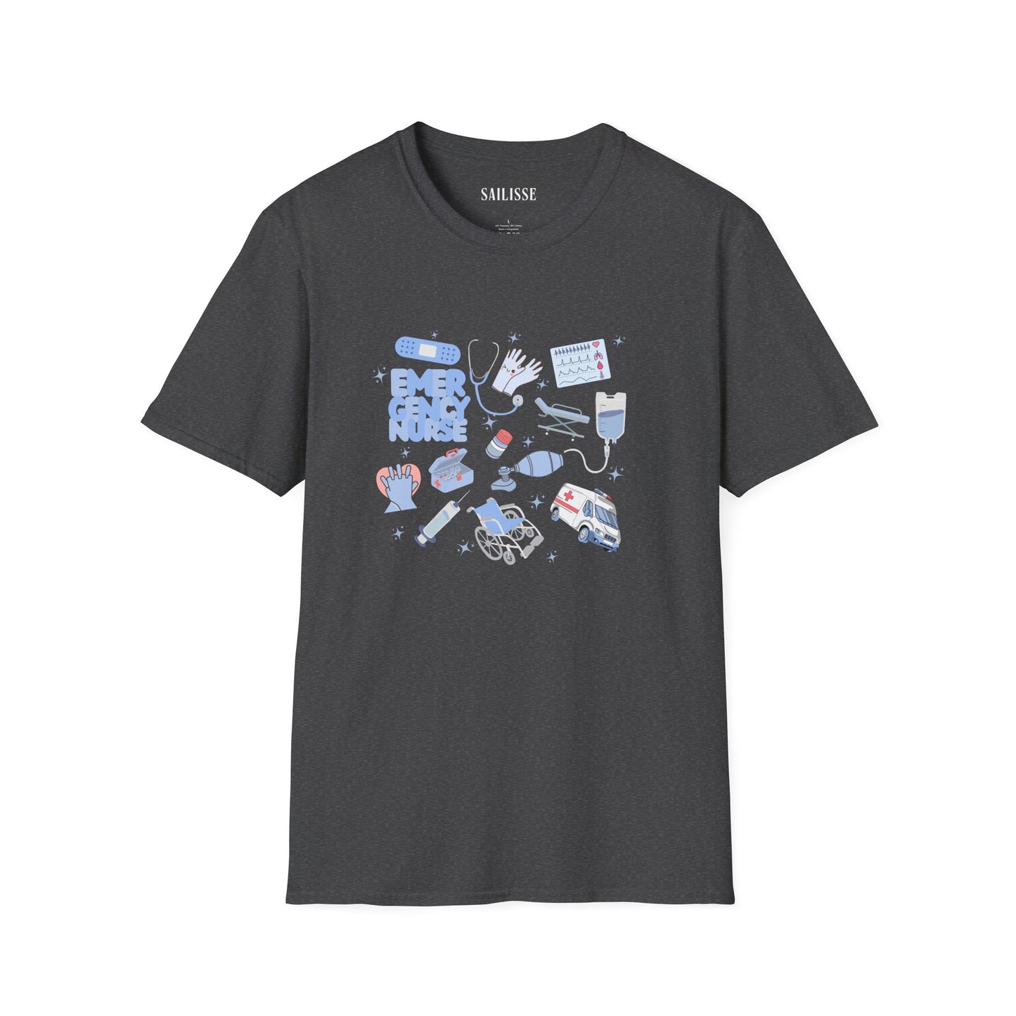Emergency Nurse Doodle Design Softstyle T-Shirt