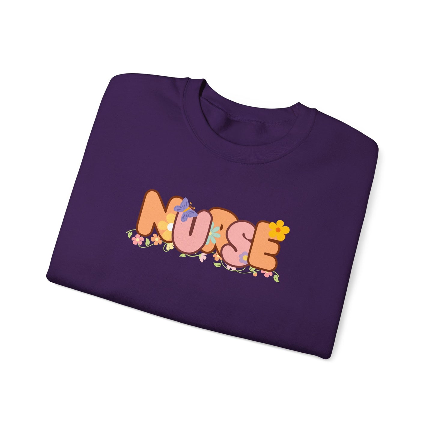 NURSE Floral Design Sweatshirt