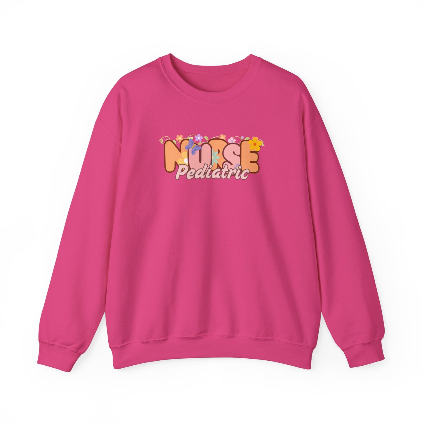 Pediatric Nurse Floral Design Crewneck