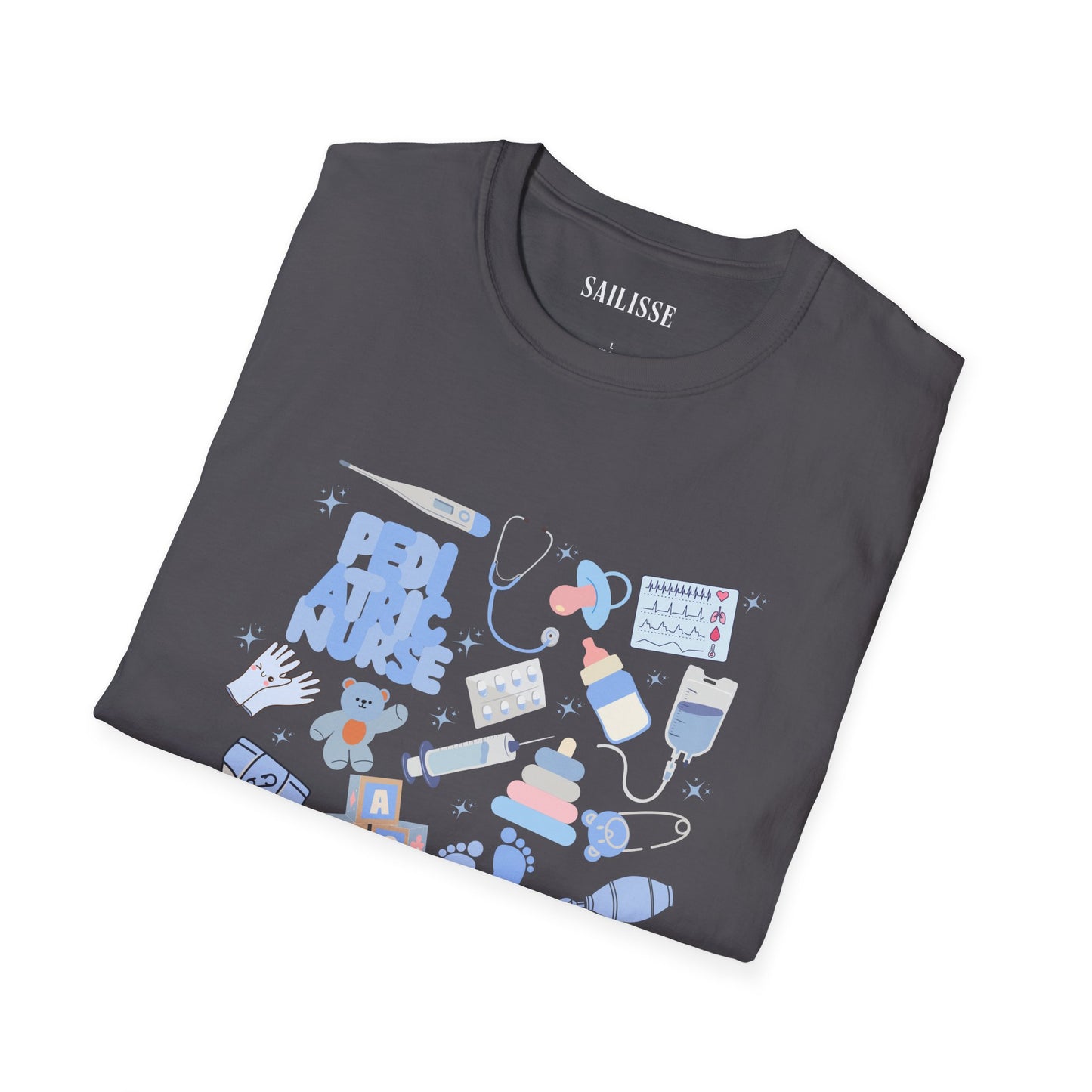 Pediatric Nurse Doodle Design Softstyle T-Shirt