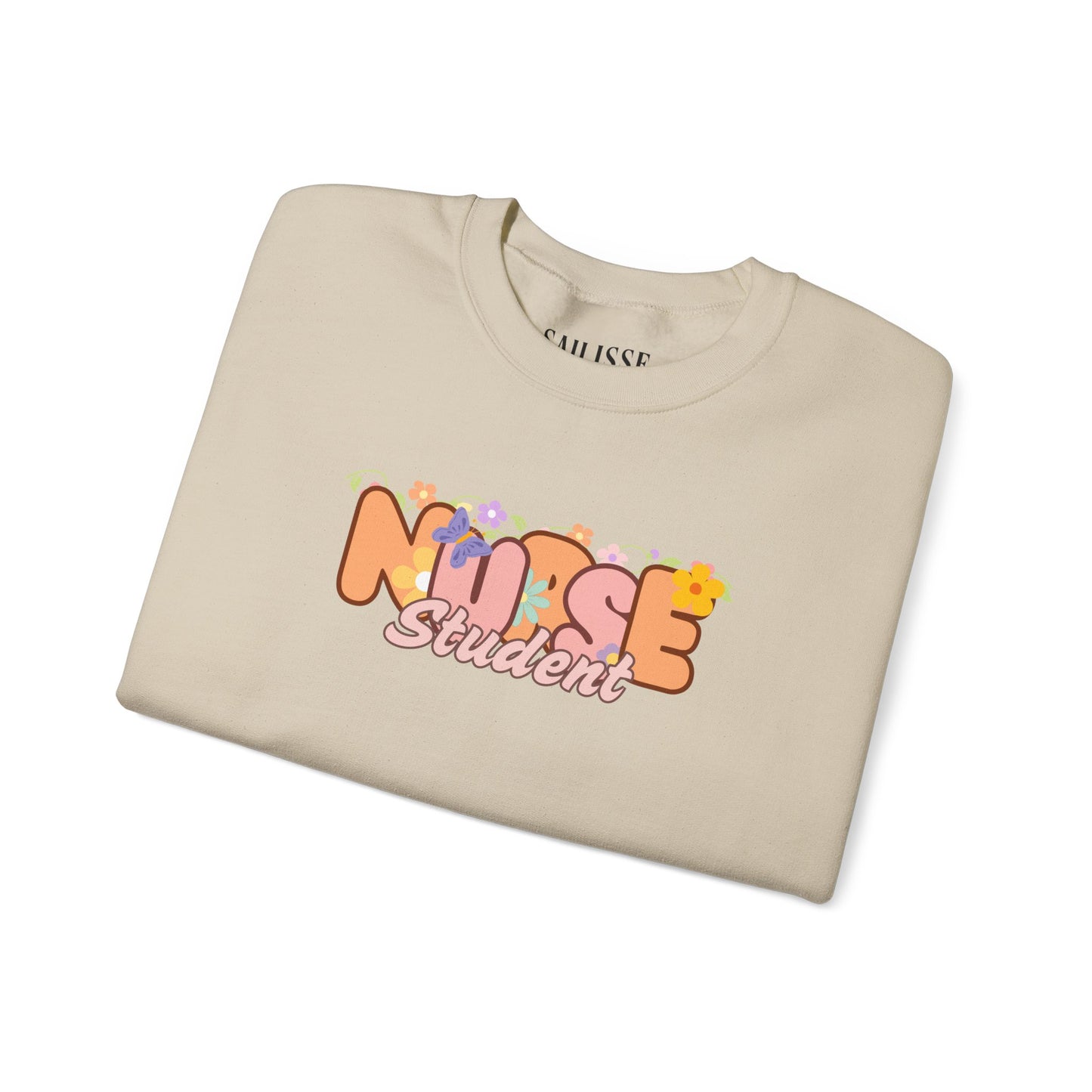 Student Nurse Floral Design Crewneck